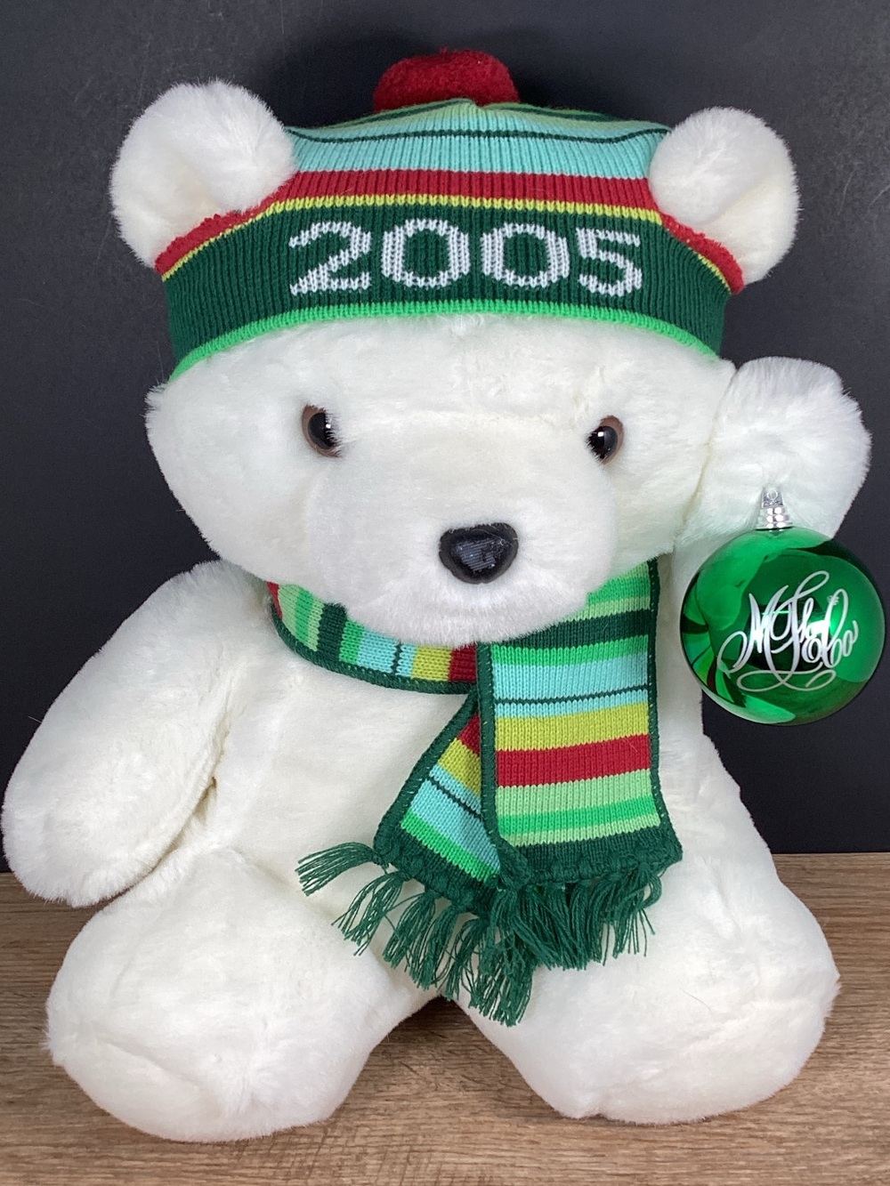 2005 Santa Bear Dayton Hudson - Marshall Fields Christmas Plush With Ornament